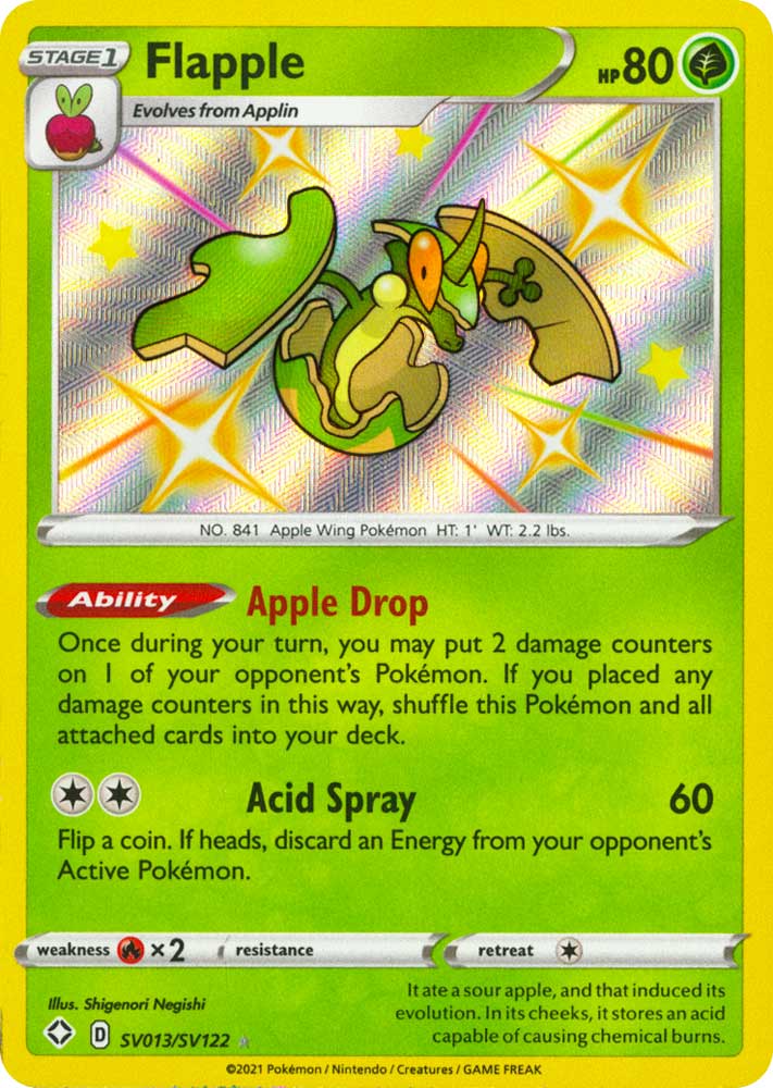 SV013 / SV122 Flapple Rara Shiny Vault foil (EN) -NEAR MINT-