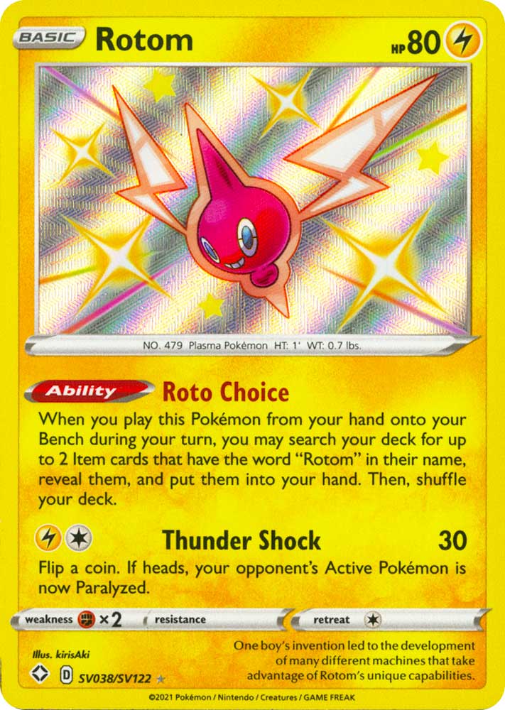 SV038 / SV122 Rotom Rara Shiny Vault foil (EN) -NEAR MINT-