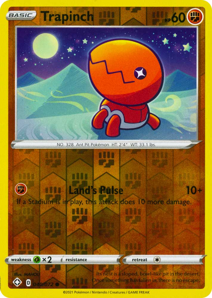 40 / 72 Trapinch Comune Holo Reverse foil (EN) -NEAR MINT-