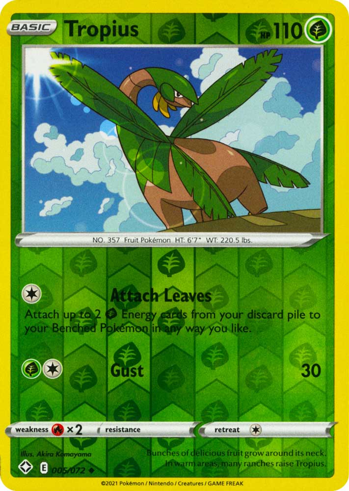 05 / 72 Tropius Non Comune Holo Reverse foil (EN) -NEAR MINT-