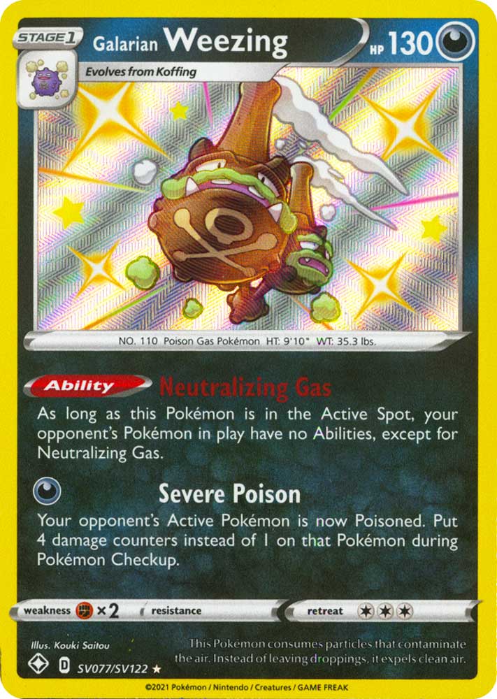 SV077 / SV122 Galarian Weezing Rara Shiny Vault foil (EN) -NEAR MINT-