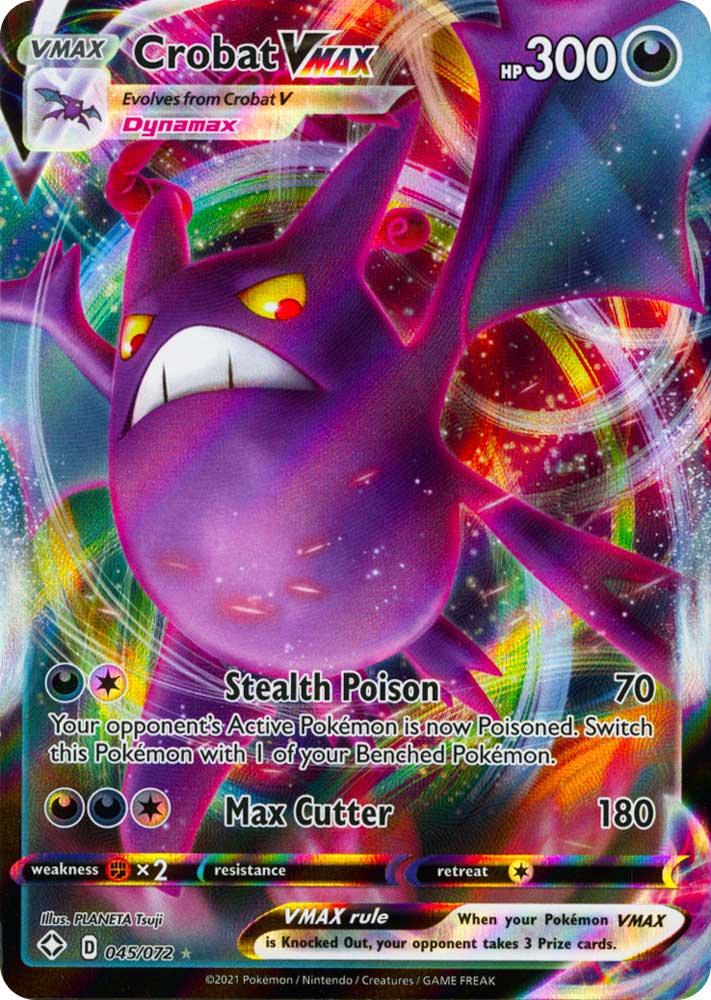 45 / 72 Crobat VMAX Rara Holo VMAX foil (EN) -NEAR MINT-