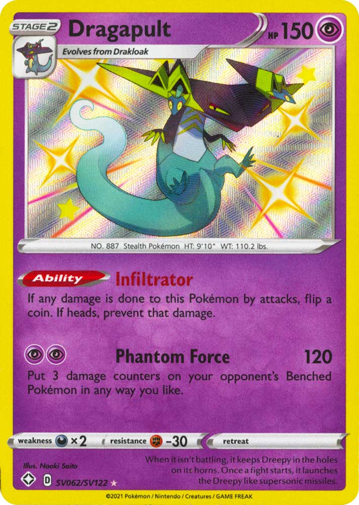 SV062 / SV122 Dragapult Rara Shiny Vault foil (EN) -NEAR MINT-