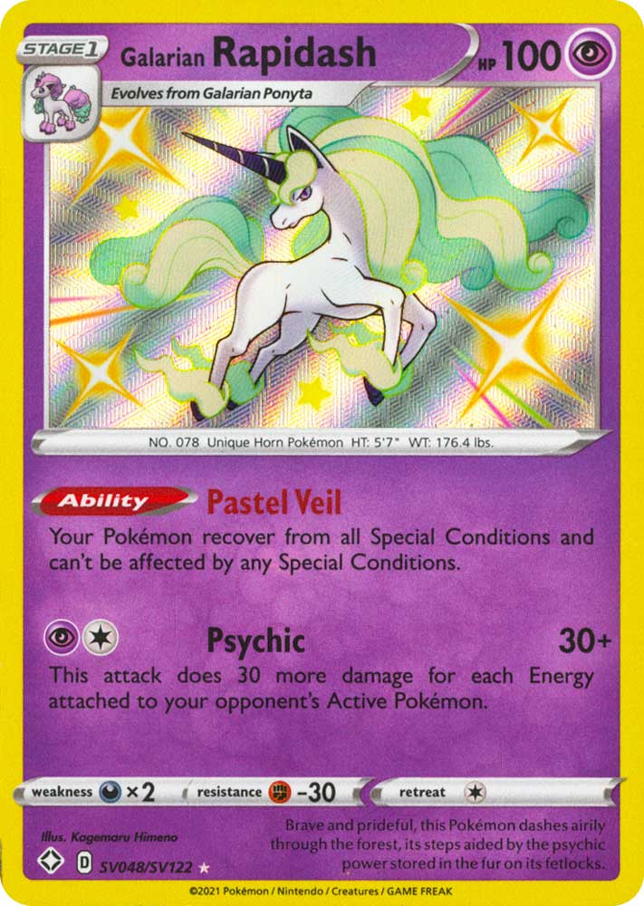 SV048 / SV122 Galarian Rapidash Rara Shiny Vault foil (EN) -NEAR MINT-