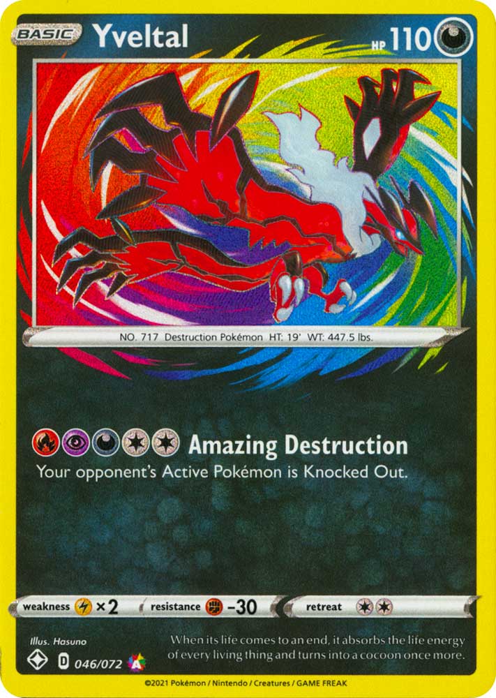 46 / 72 Yveltal Rara Holo Amazing foil (EN) -NEAR MINT-