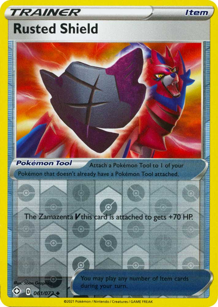 61 / 72 Rusted Shield Non Comune Holo Reverse foil (EN) -NEAR MINT-