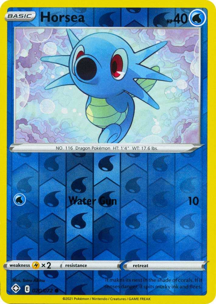 20 / 72 Horsea Comune Holo Reverse foil (EN) -NEAR MINT-