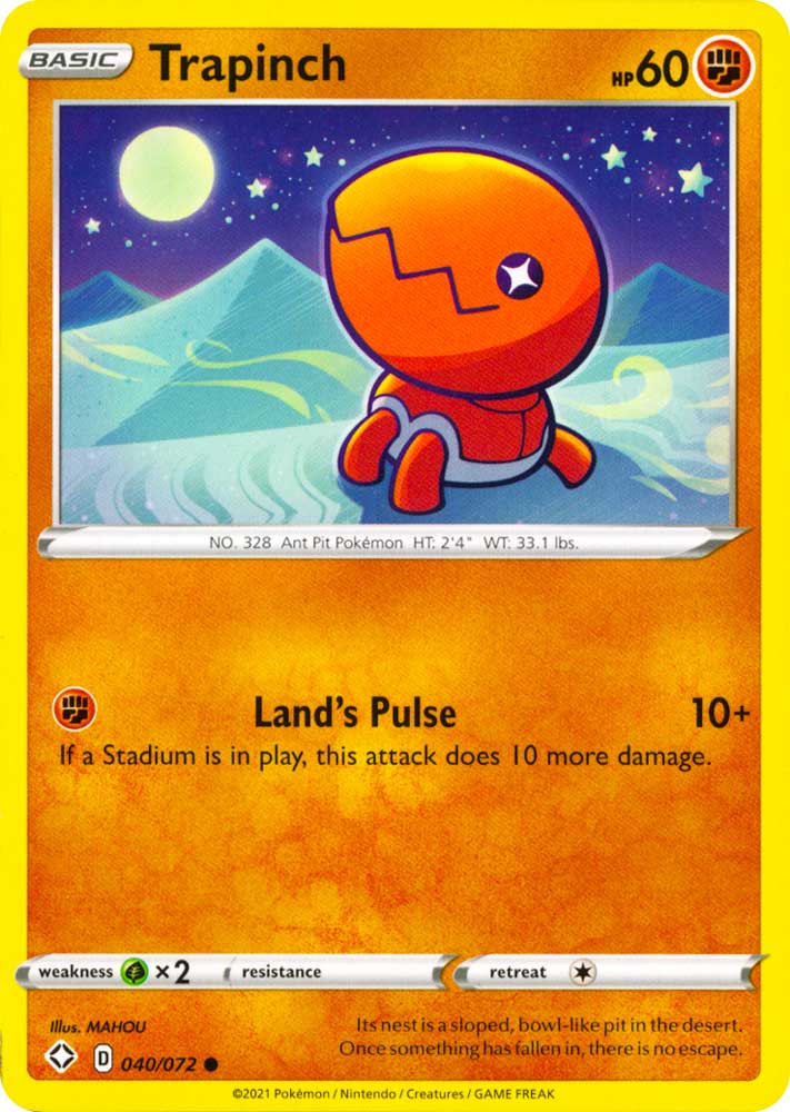 40 / 72 Trapinch Comune normale (EN) -NEAR MINT-