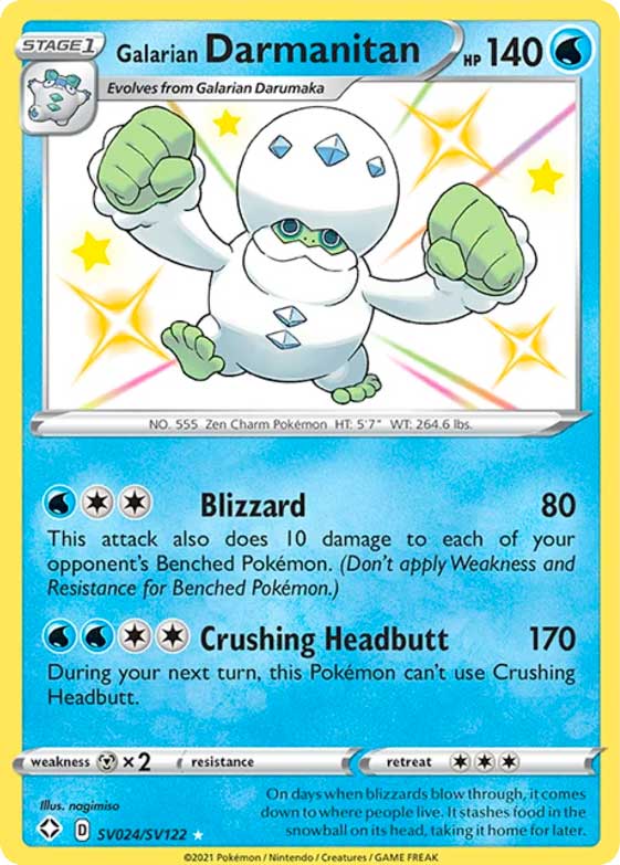SV024 / SV122 Galarian Darmanitan Rara Shiny Vault foil (EN) -NEAR MINT-