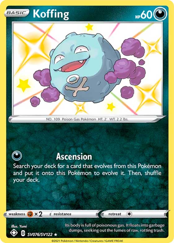 SV076 / SV122 Koffing Rara Shiny Vault foil (EN) -NEAR MINT-