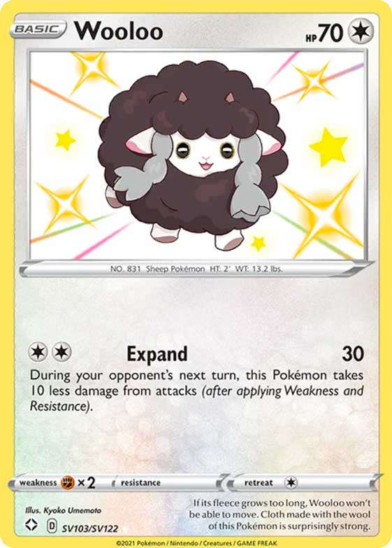 SV103 / SV122 Wooloo Rara Shiny Vault foil (EN) -NEAR MINT-
