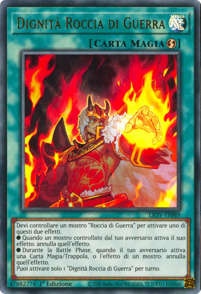LIOV-IT089 Dignita' Roccia di Guerra ultra rara 1a Edizione (IT) -NEAR MINT-