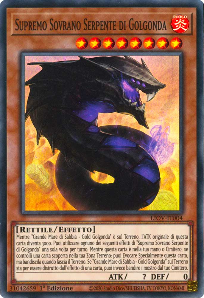 LIOV-IT004 Supremo Sovrano Serpente di Golgonda super rara 1a Edizione (IT)  -GOOD-