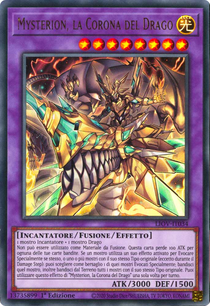 LIOV-IT034 Mysterion, la Corona del Drago ultra rara 1a Edizione (IT) -NEAR MINT-