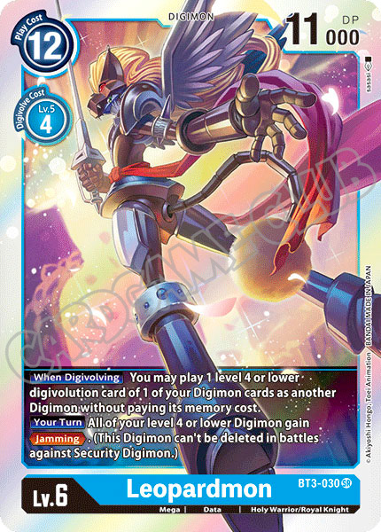 BT03-EN030 Leopardmon super rara foil (EN) -NEAR MINT-