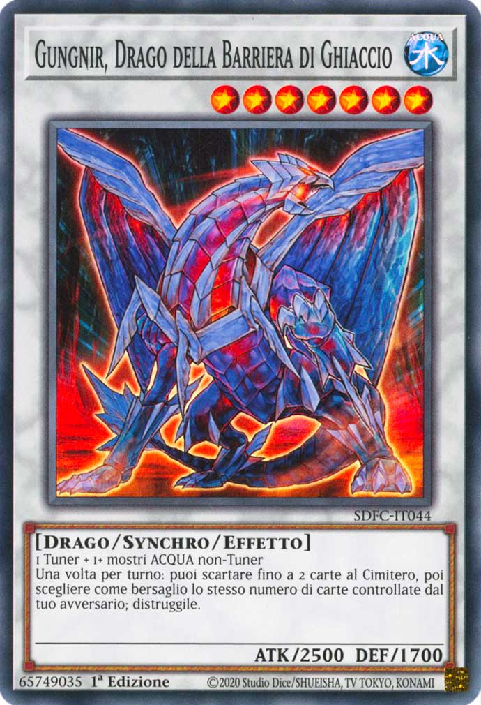 SDFC-IT044 Gungnir, Drago della Barriera di Ghiaccio super rara 1a Edizione (IT) -NEAR MINT-