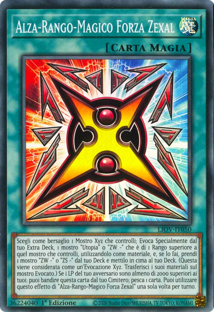 LIOV-IT050 Alza-Rango-Magico Forza Zexal super rara 1a Edizione (IT) -NEAR MINT-