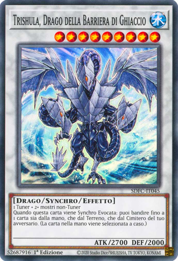 SDFC-IT045 Trishula, Drago della Barriera di Ghiaccio super rara 1a Edizione (IT) -NEAR MINT-