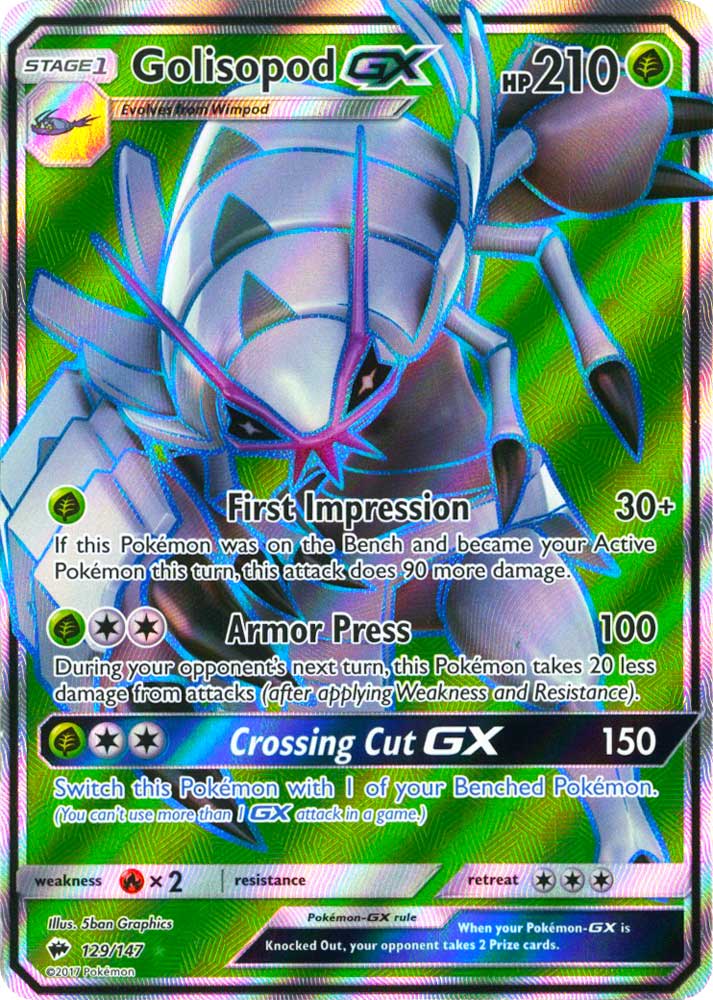 129 / 147 Golisopod GX ultra rara foil (EN) -NEAR MINT-
