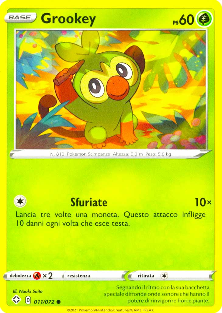 11 / 72 Grookey Comune normale (IT) -NEAR MINT-