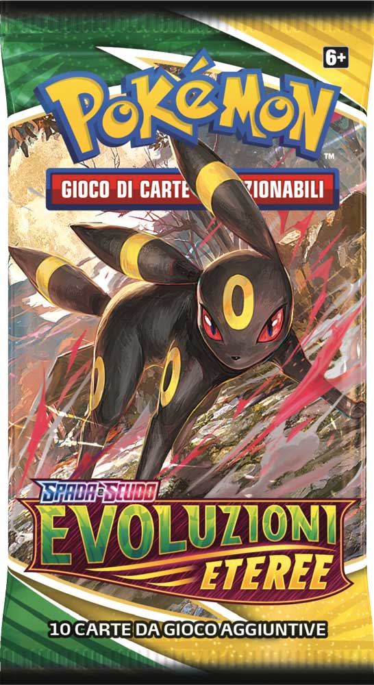 Spada e Scudo Evoluzioni Eteree artwork Umbreon busta 10 carte (IT)
