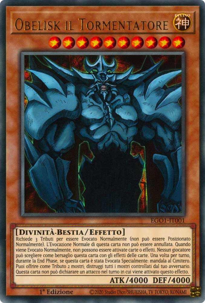 EGO1-IT001 Obelisk il Tormentatore ultra rara 1a Edizione (IT)  -GOOD-