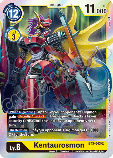 BT03-EN043 Kentaurosmon super rara foil (EN)  -GOOD-