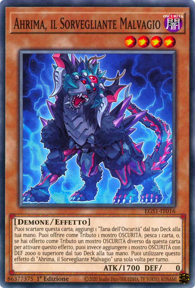 EGS1-IT016 Ahrima, il Sorvegliante Malvagio comune 1a Edizione (IT) -NEAR MINT-