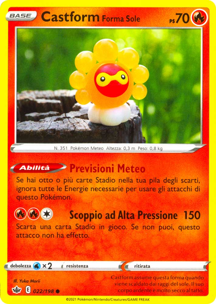 022 / 198 Castform Forma Sole Comune normale (IT) -NEAR MINT-