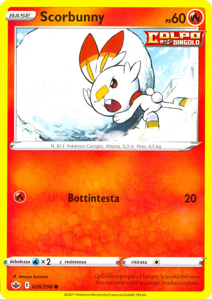 026 / 198 Scorbunny Comune normale (IT) -NEAR MINT-