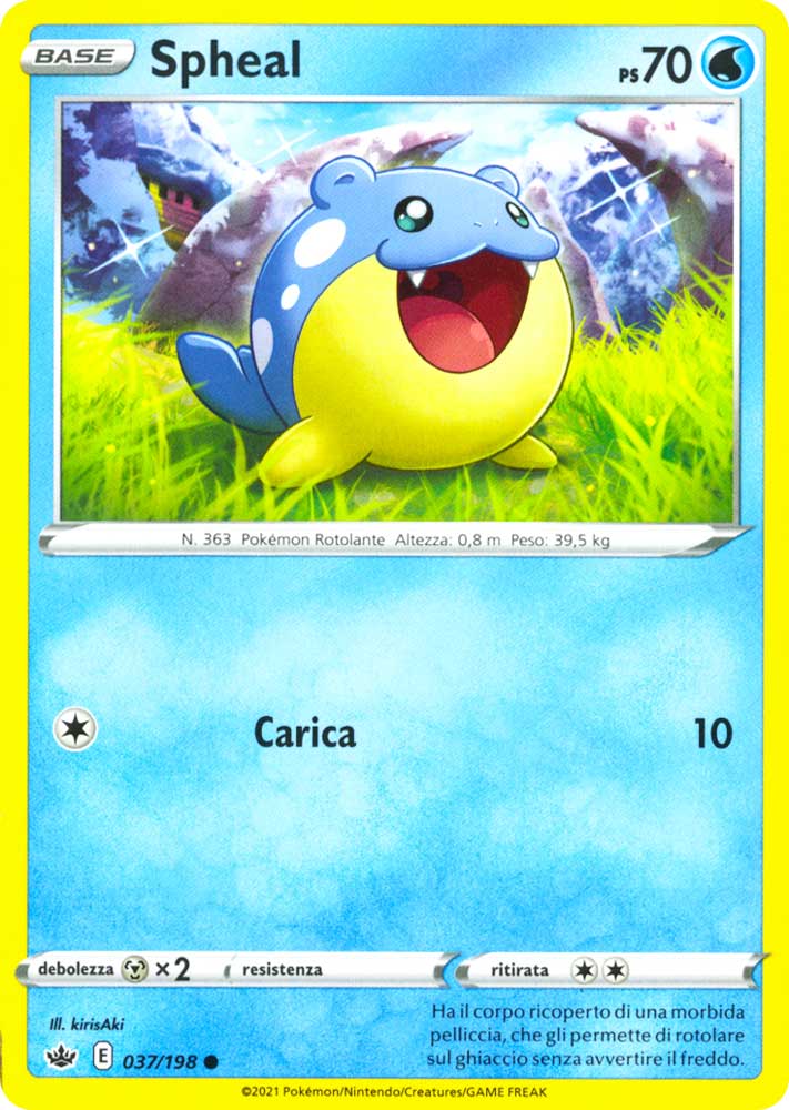 037 / 198 Spheal Comune normale (IT) -NEAR MINT-