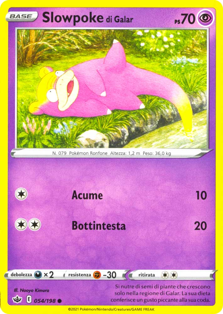 054 / 198 Slowpoke di Galar Comune normale (IT) -NEAR MINT-