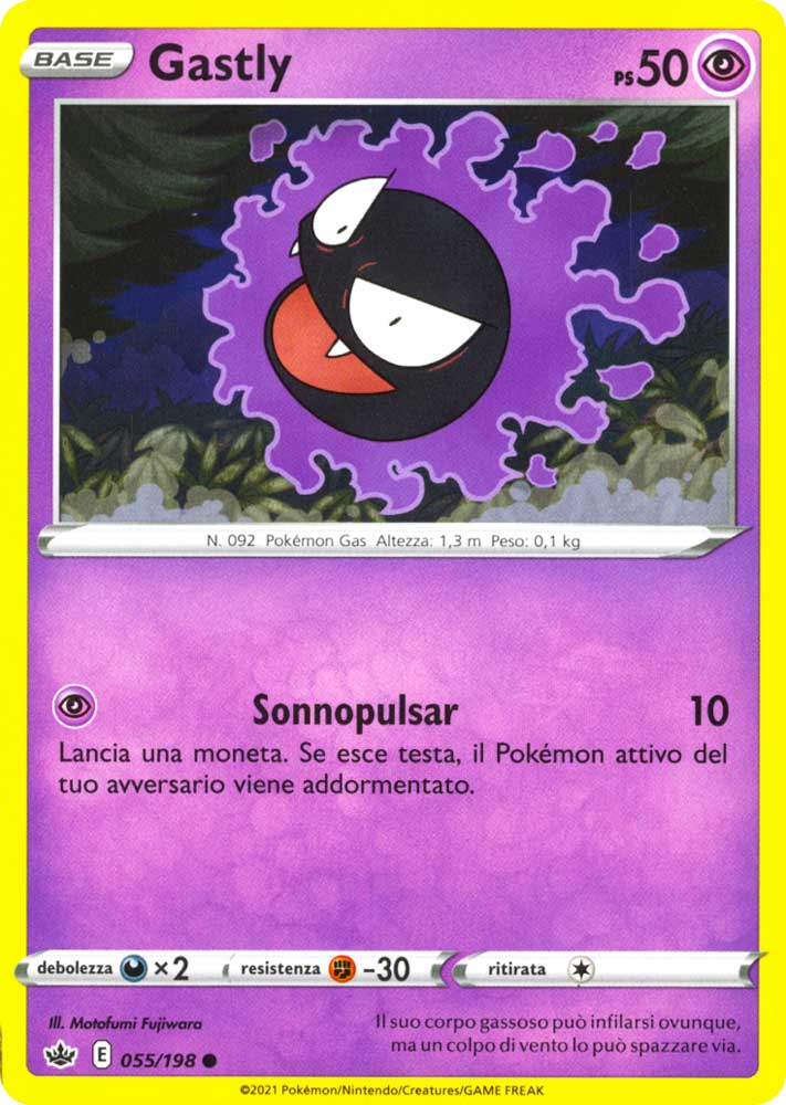 055 / 198 Gastly Comune normale (IT) -NEAR MINT-