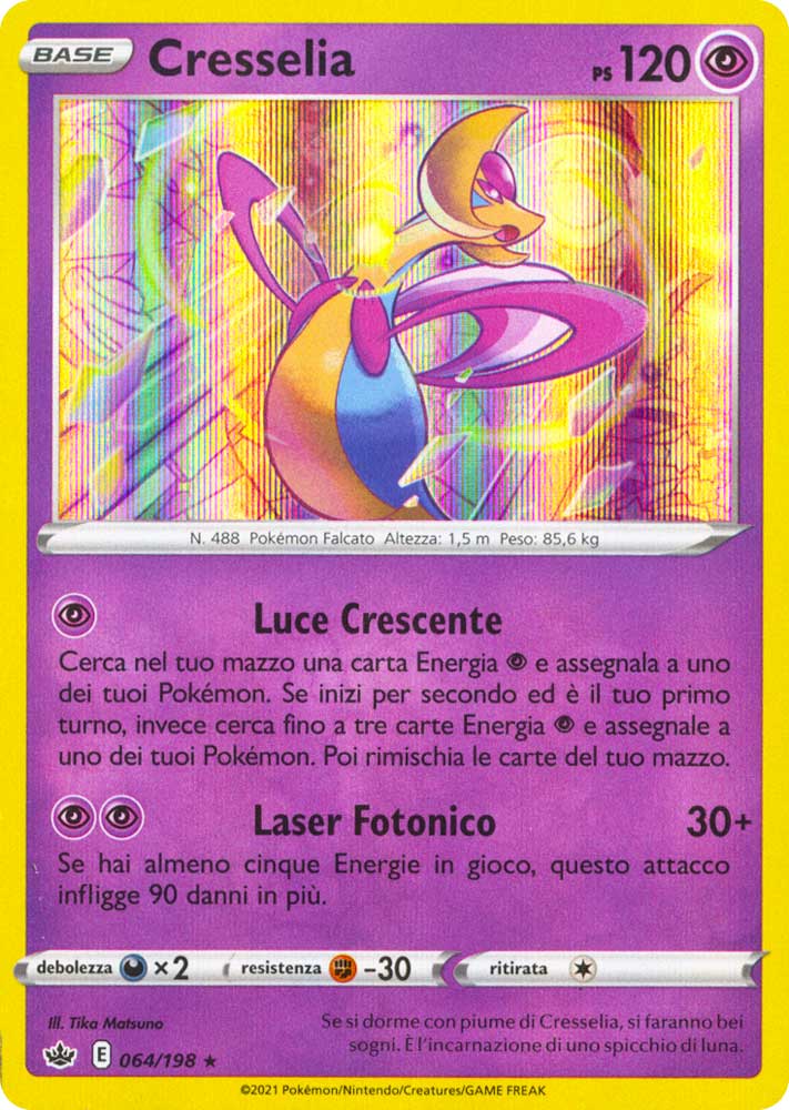 064 / 198 Cresselia Rara Holo foil (IT) -NEAR MINT-