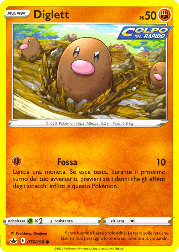 076 / 198 Diglett Comune normale (IT) -NEAR MINT-