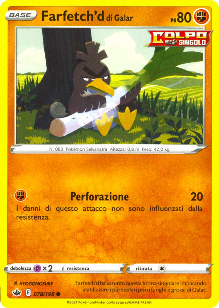 078 / 198 Farfetch'd di Galar Comune normale (IT) -NEAR MINT-