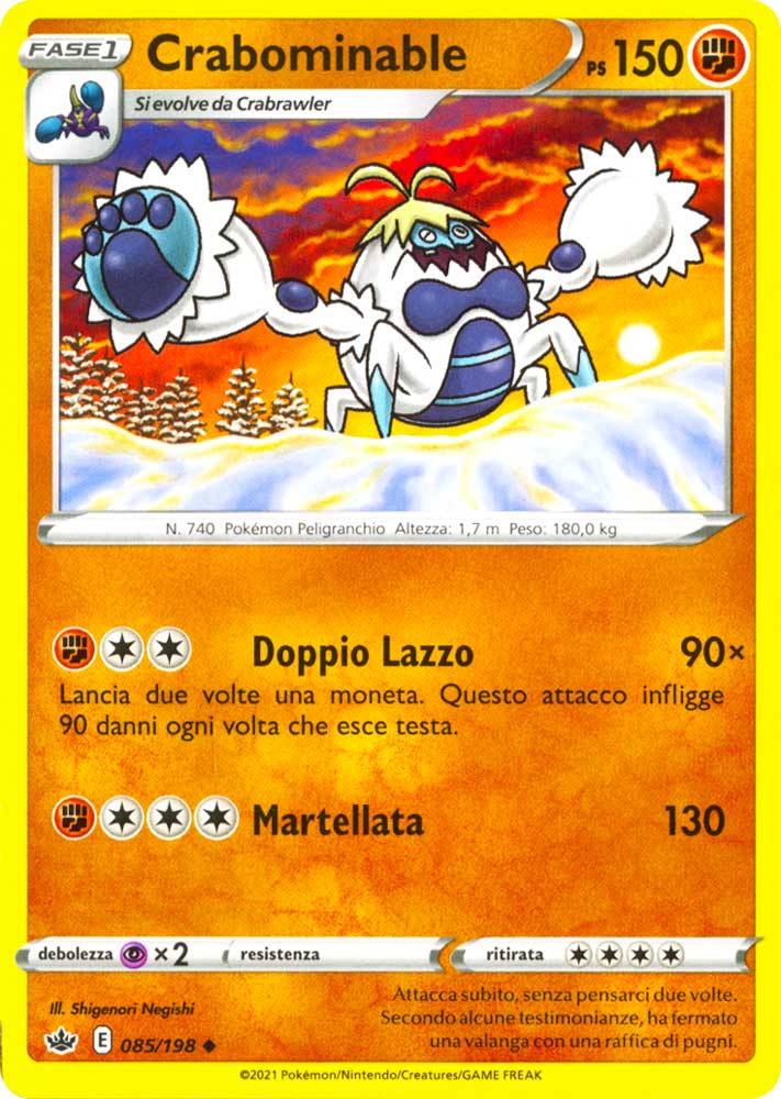 085 / 198 Crabominable Non Comune normale (IT) -NEAR MINT-