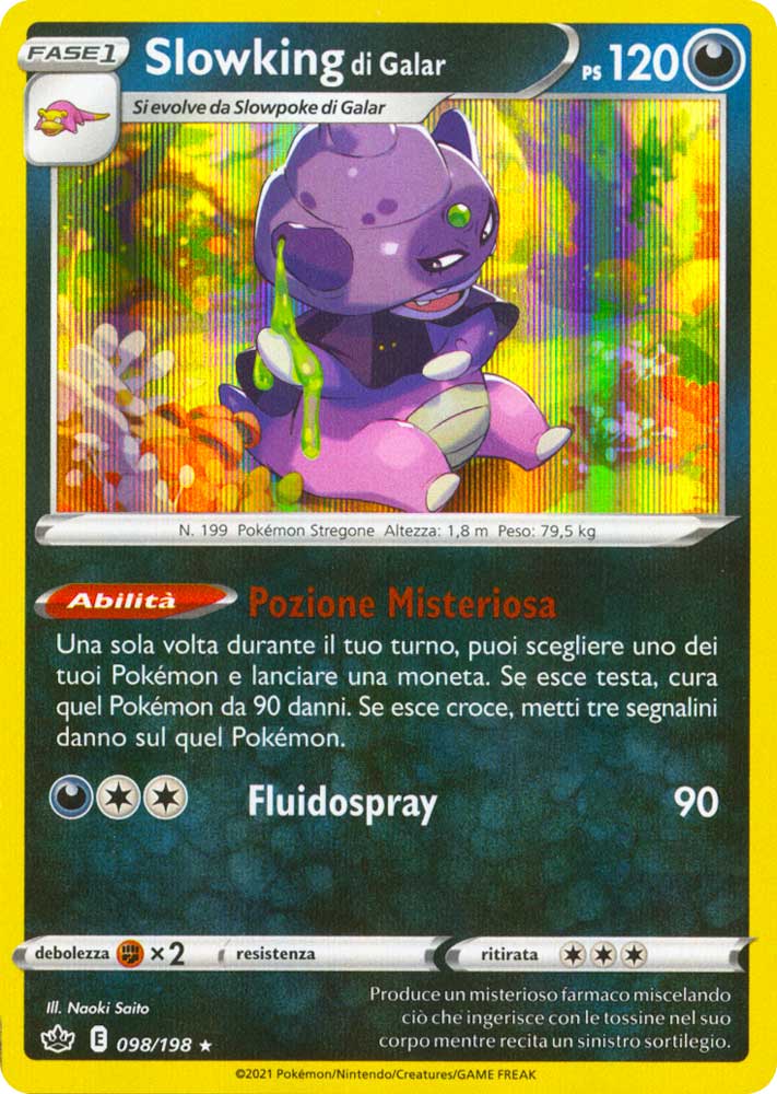 098 / 198 Slowking di Galar Rara Holo foil (IT) -NEAR MINT-
