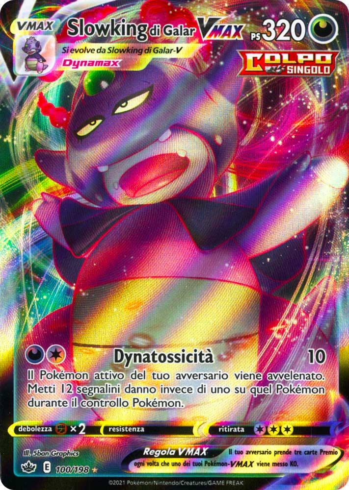 100 / 198 Slowking di Galar VMAX Rara Holo VMAX foil (IT) -NEAR MINT-