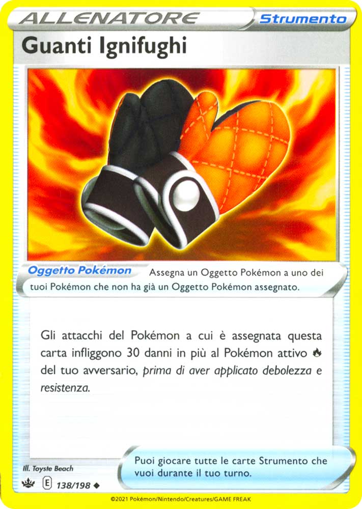 138 / 198 Guanti Ignifughi Non Comune normale (IT) -NEAR MINT-