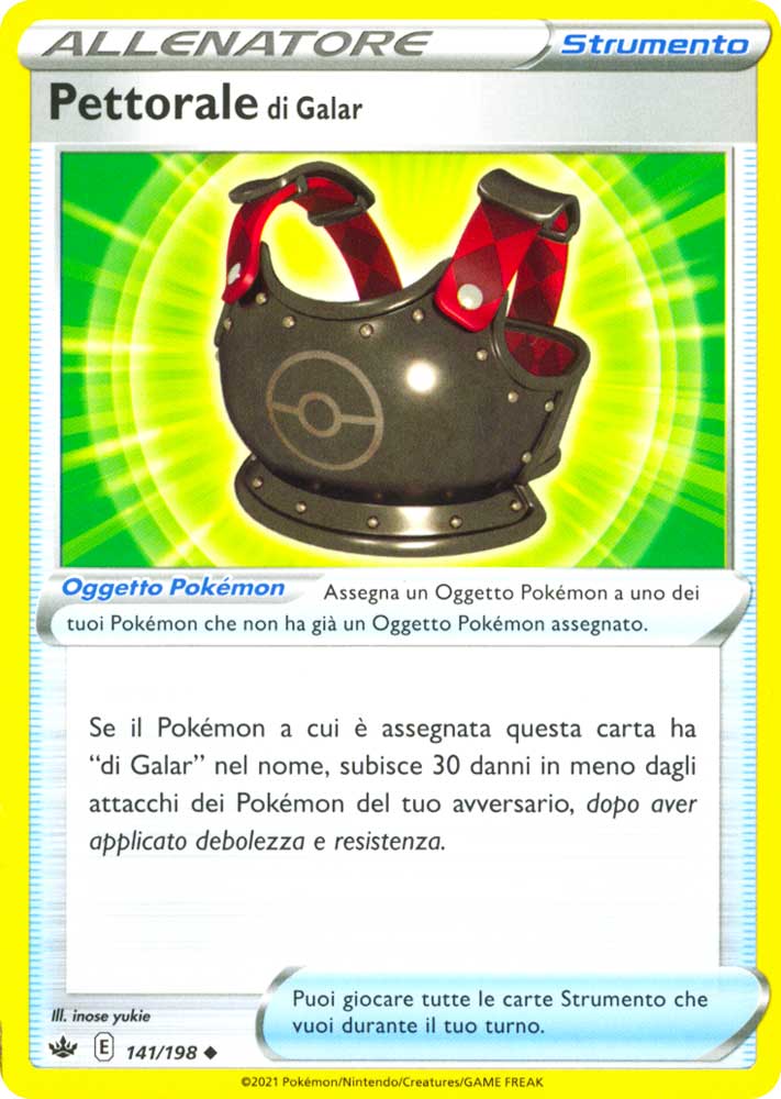 141 / 198 Pettorale di Galar Non Comune normale (IT) -NEAR MINT-