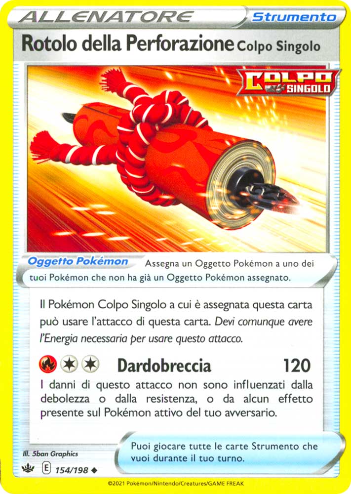 154 / 198 Rotolo della Perforazione Colpo Singolo Non Comune normale (IT) -NEAR MINT-