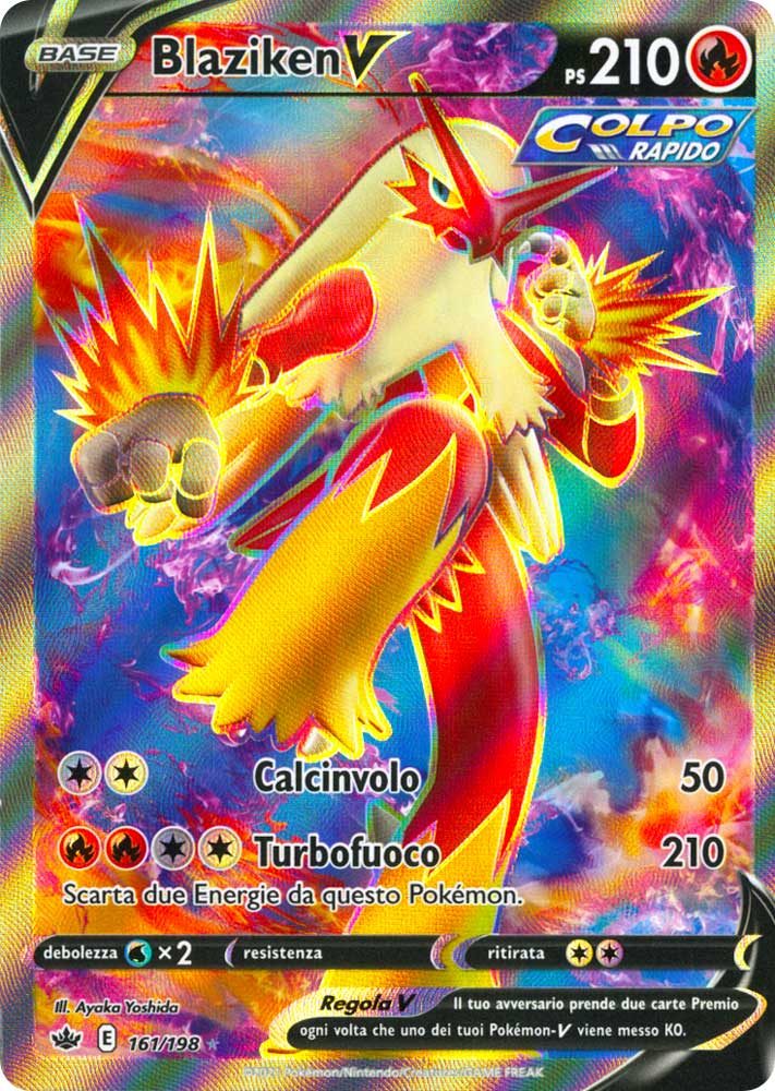 161 / 198 Blaziken V Ultra Rara V Full Art foil (IT) -NEAR MINT-