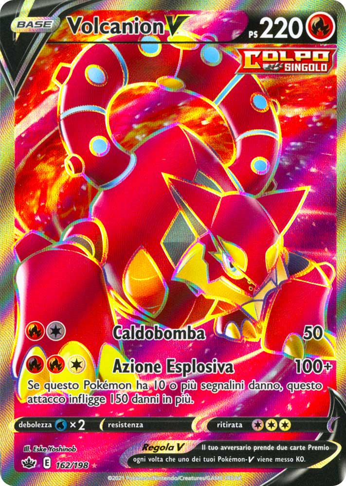 162 / 198 Volcanion V Ultra Rara V Full Art foil (IT) -NEAR MINT-