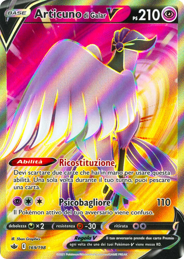 169 / 198 Articuno di Galar V Ultra Rara V Full Art foil (IT) -NEAR MINT-