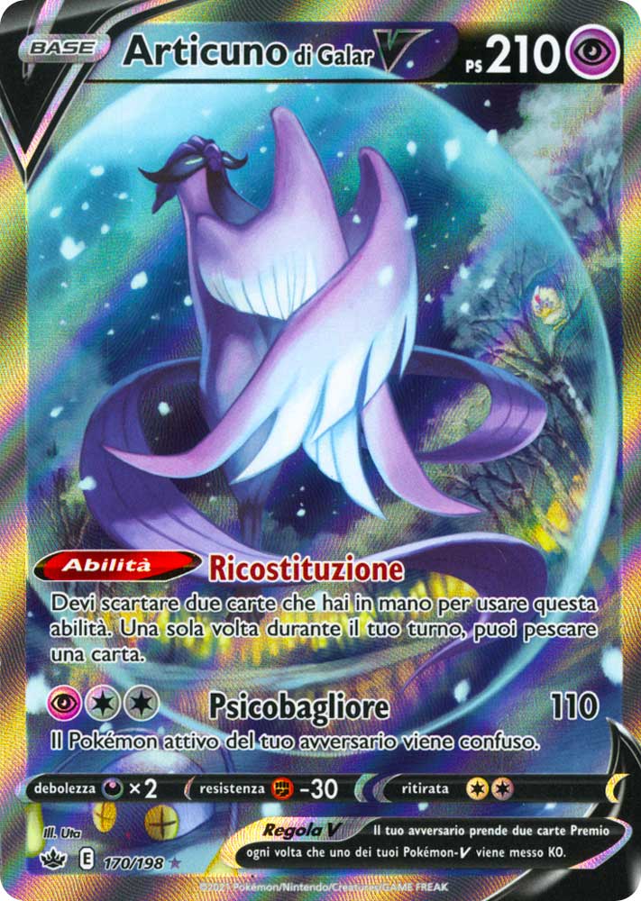 170 / 198 Articuno di Galar V Ultra Rara V Full Art foil (IT) -NEAR MINT-
