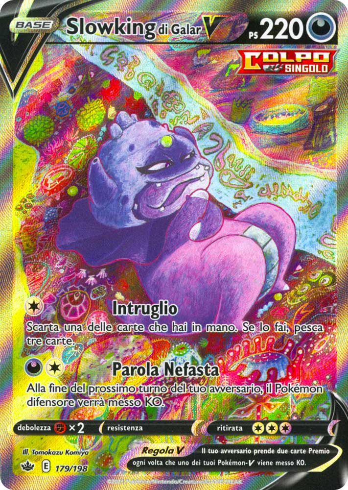 179 / 198 Slowking di Galar V Ultra Rara V Full Art foil (IT) -NEAR MINT-