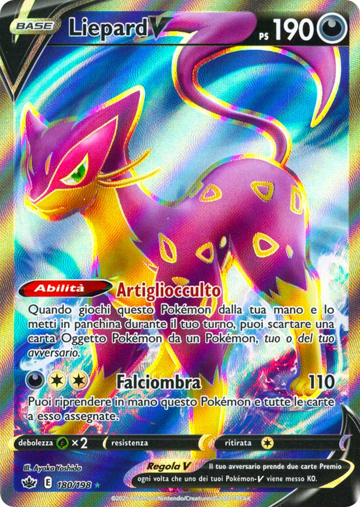 180 / 198 Liepard V Ultra Rara V Full Art foil (IT) -NEAR MINT-