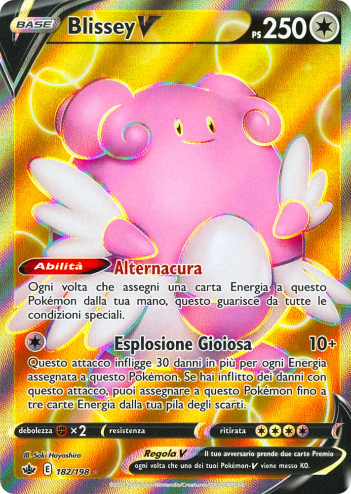 182 / 198 Blissey V Ultra Rara V Full Art foil (IT) -NEAR MINT-