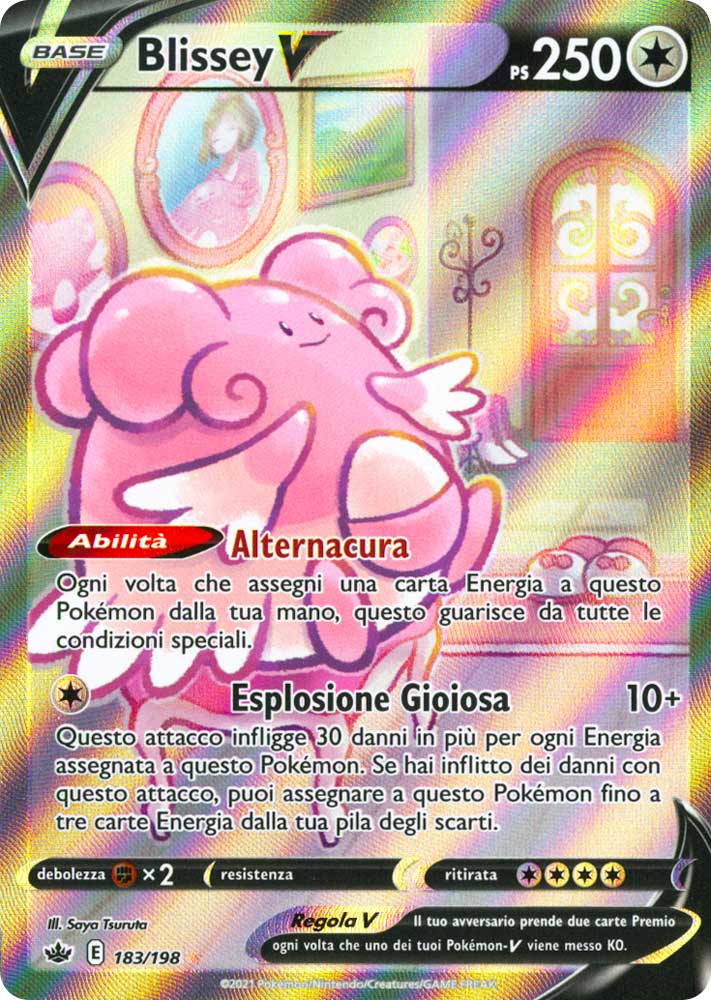 183 / 198 Blissey V Ultra Rara V Full Art foil (IT) -NEAR MINT-